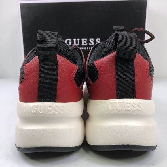 GUESS Tane Dark Red Low Top Sneakers - Picture 6 of 9